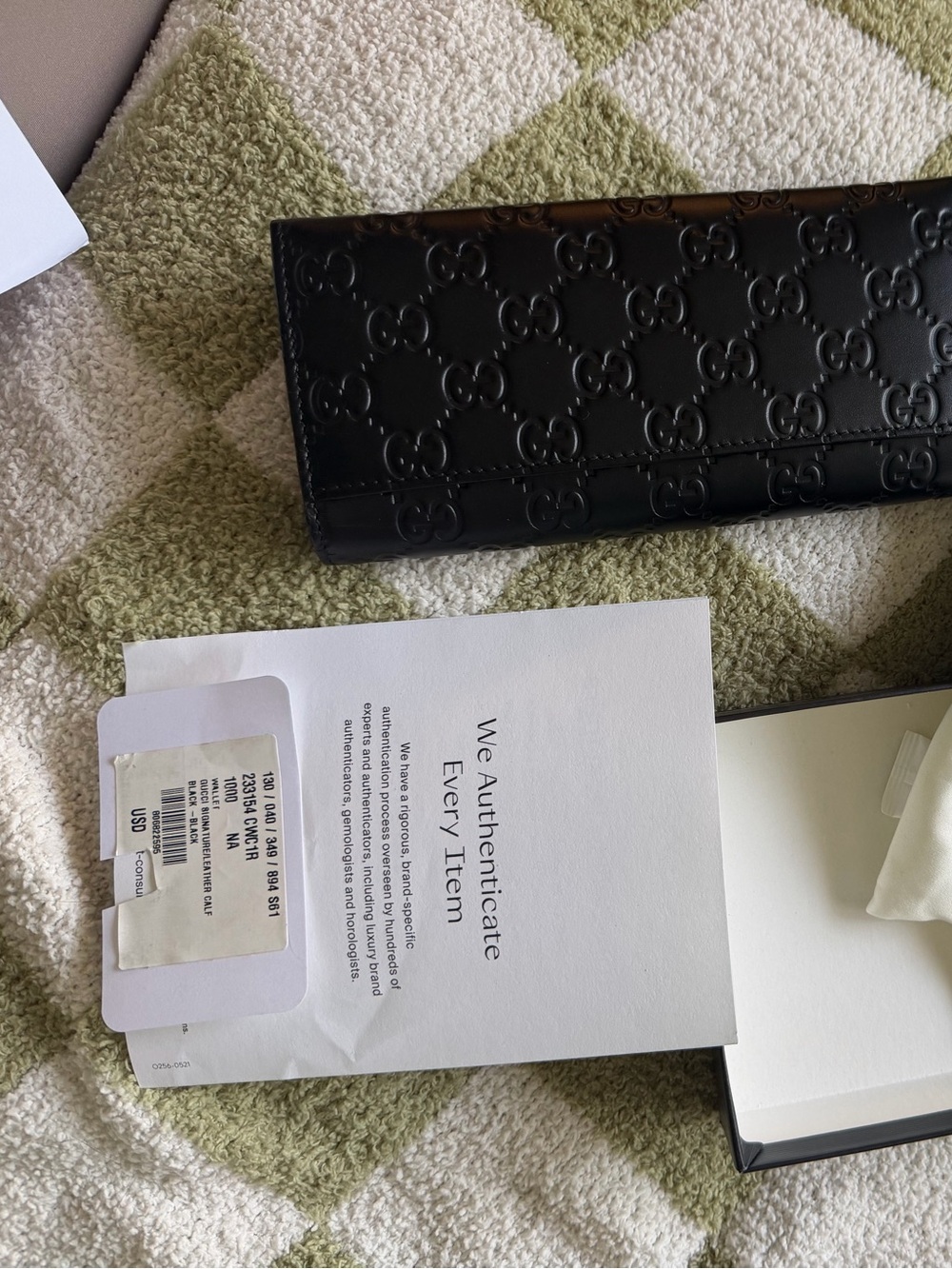 Gucci Black Embossed GG Continental Wallet - Picture 9 of 9